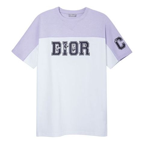 Тениска Dior DIOR x KENNY SCHARF Knit Short Sleeve T-Shirt Лилаво | 193J646A0554-C880