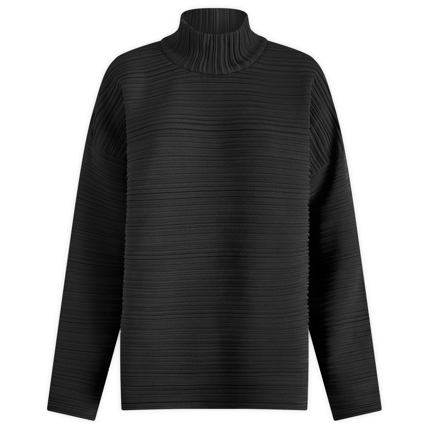 Пуловер Pleats Please Issey Miyake Black Knit Turtleneck Черно | PP48KK801-15, 0