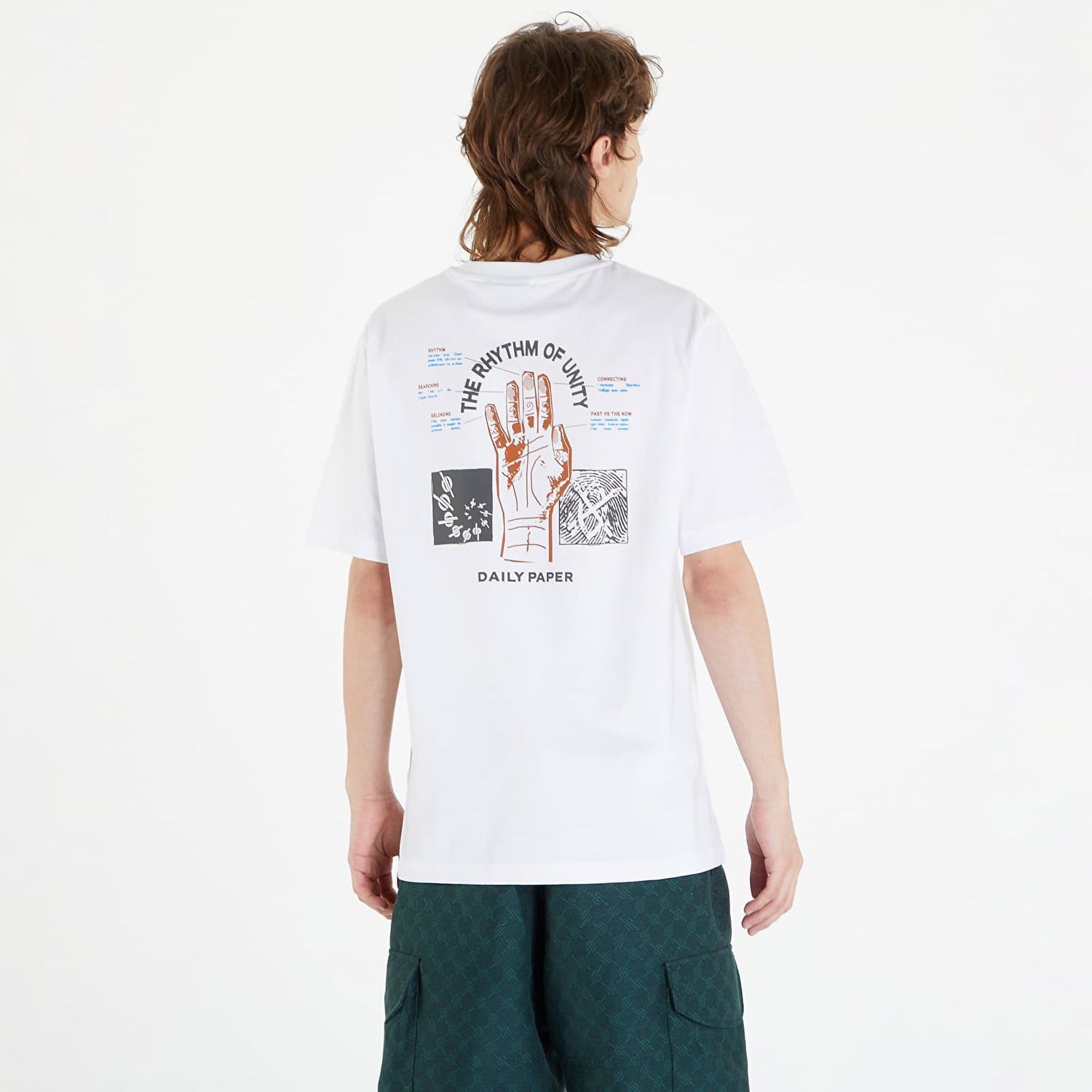 Тениска DAILY PAPER Identity Short Sleeve T-Shirt Бяло | 2411063, 1