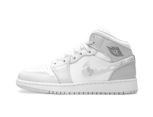Лимитирано Издание Jordan Air Jordan 1 Mid SE GS "Swoosh Logo - Grey Camo" Бяло | DD3235-100