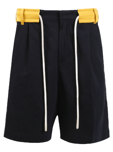 Къси панталони Palm Angels Track Belt Shorts Тъмно синьо | PMCB041S22FAB0014618