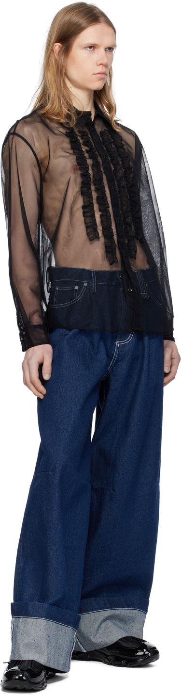 Дънки Simone Rocha Simone Rocha Embellished Puddle Jeans Синьо | 4131B 1231, 3