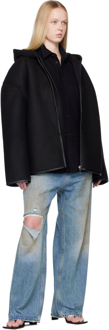 Яке 032C 032c Neoprene Zip Up Hooded Jacket Черно | F25-URW-0801-000-W, 3