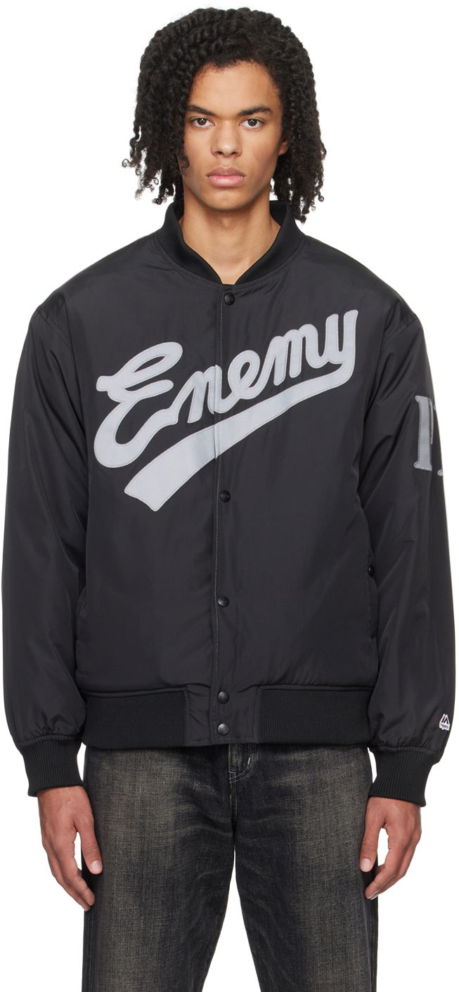 Яке бомбър Neighborhood PUBLIC ENEMY & Majestic x Bomber Jacket Черно | 232FAMSN-JKM01, 0
