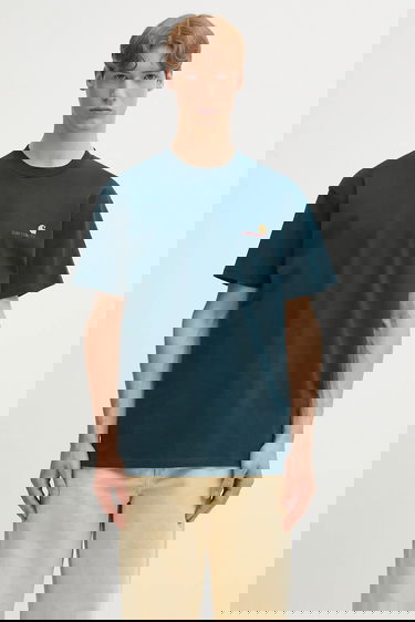 Тениска Carhartt WIP Short Sleeve American Script T-Shirt Зелено | I029956.0AUXX, 0