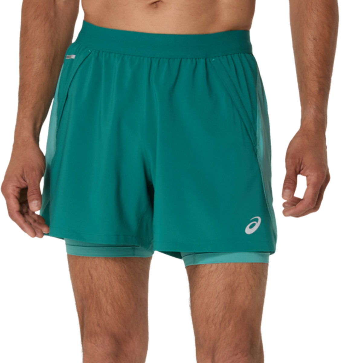 Къси панталони Asics Road 2-in-1 5" Shorts Зелено | 2011d245-301, 0