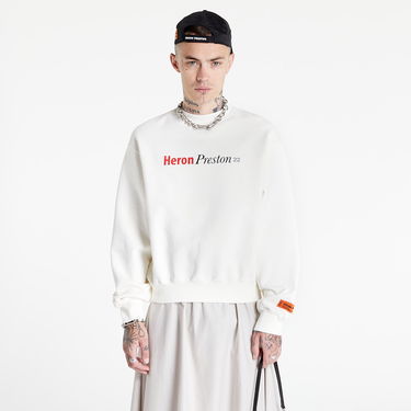 Суитчър HERON PRESTON Multi Heron Censored Crewneck Бяло | HMBA020F22JER0070184, 0