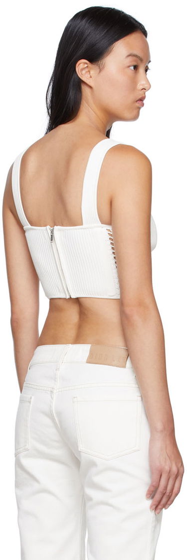 Потник Dion Lee Recycled Viscose Tank Top with Lace Up Бяло | A7568S22, 2