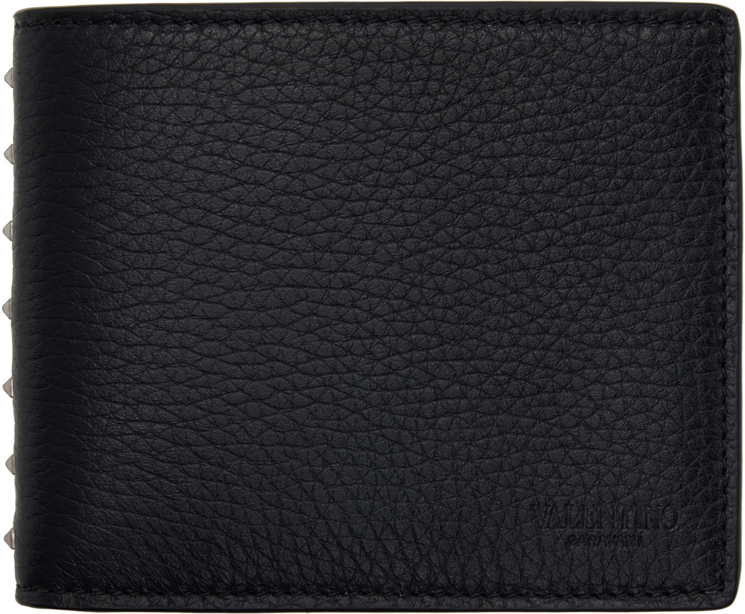Портфейл Valentino Valentino Garavani Rockstud Grainy Calfskin Wallet Черно | 6Y2P0V17PDX, 0