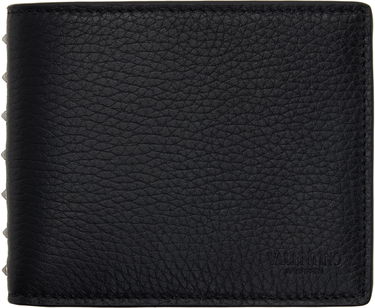 Портфейл Valentino Valentino Garavani Rockstud Grainy Calfskin Wallet Черно | 6Y2P0V17PDX, 0