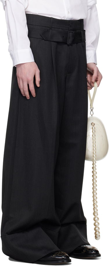 Панталони Simone Rocha Simone Rocha Wide Leg Multi Belt Loop Trousers Черно | 4159 1217, 1