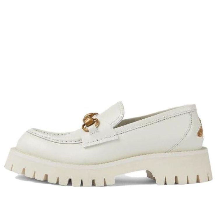 Кецове и обувки Gucci Gucci Horsebit Lug Sole Loafers Бяло | 761987-DS800-9050, 0