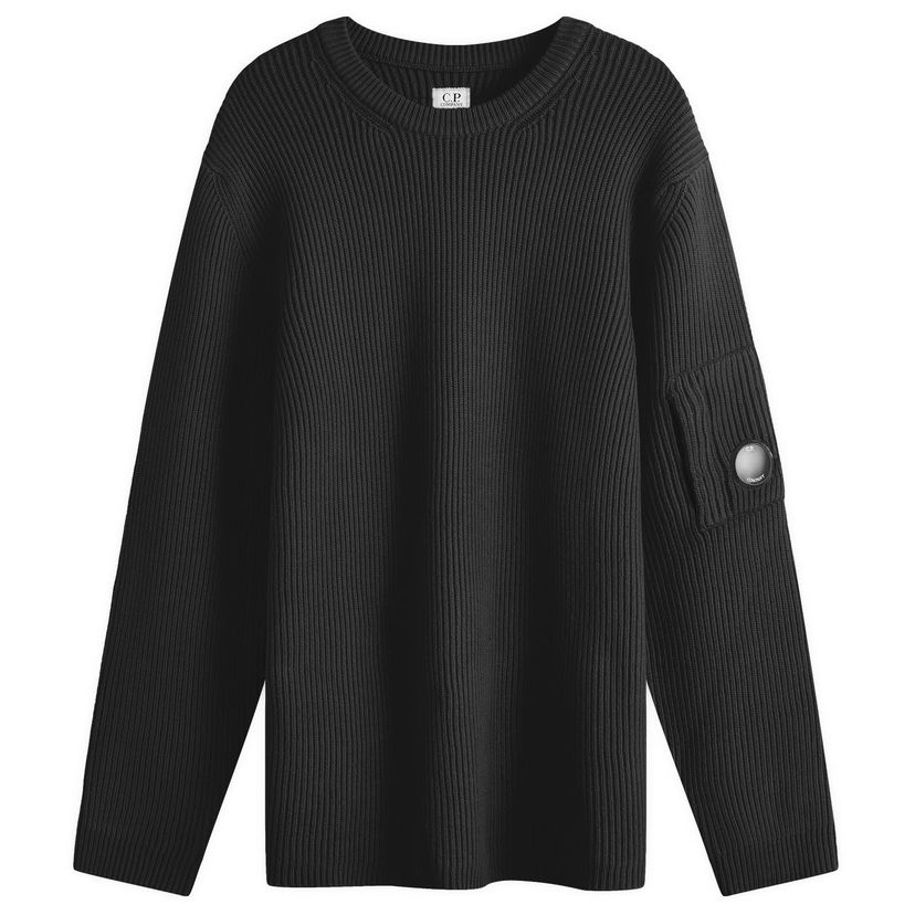 Пуловер C.P. Company Crew Neck Full Rib Knit Черно | 17CMKN044A-006608A-999