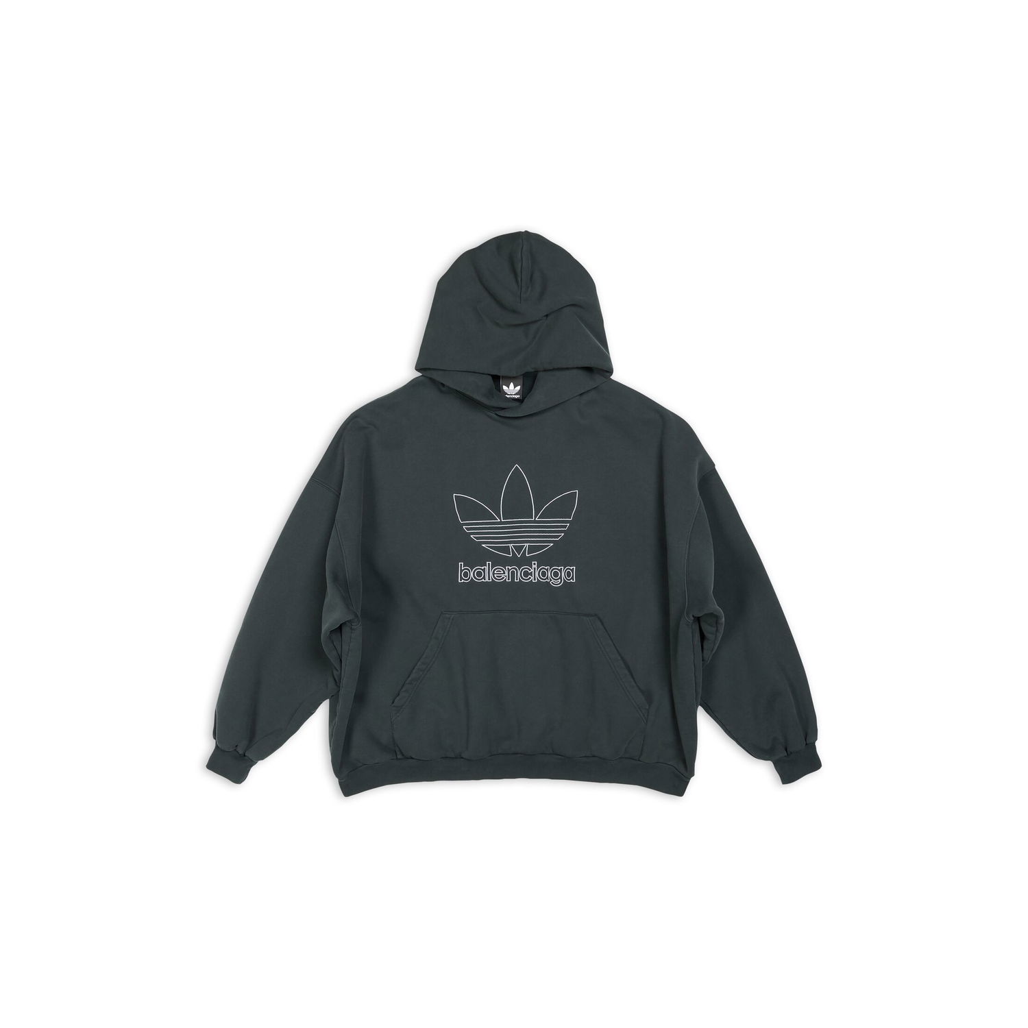 Суитчър Balenciaga adidas x Hoodie Large Fit Зелено | 712396TNVA90377, 0