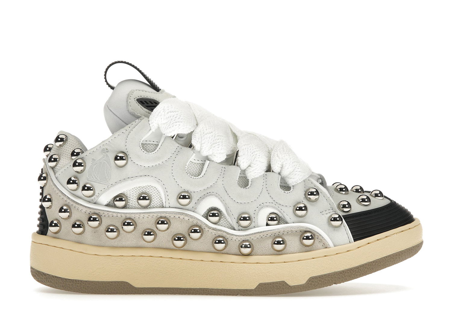 Кецове и обувки LANVIN Studded Leather Curb "White" W Бяло | FWSKDK02TCAH2300, 0