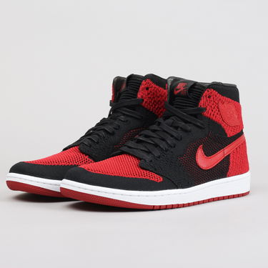 Кецове и обувки Jordan Air Jordan 1 Retro High OG Flyknit "Bred" GS Черно | 919702-001, 1