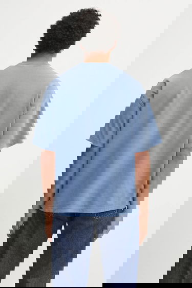 Тениска Carhartt WIP Short Sleeve Pocket T-Shirt Hudson Синьо | I035140.1YI5F, 2