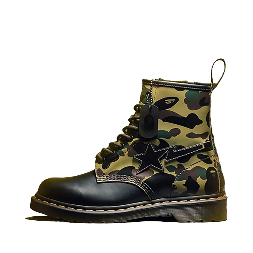 Кецове и обувки Dr. Martens A Bathing Ape x 1460 Zip "Camo Smooth" Зелено | 25989271