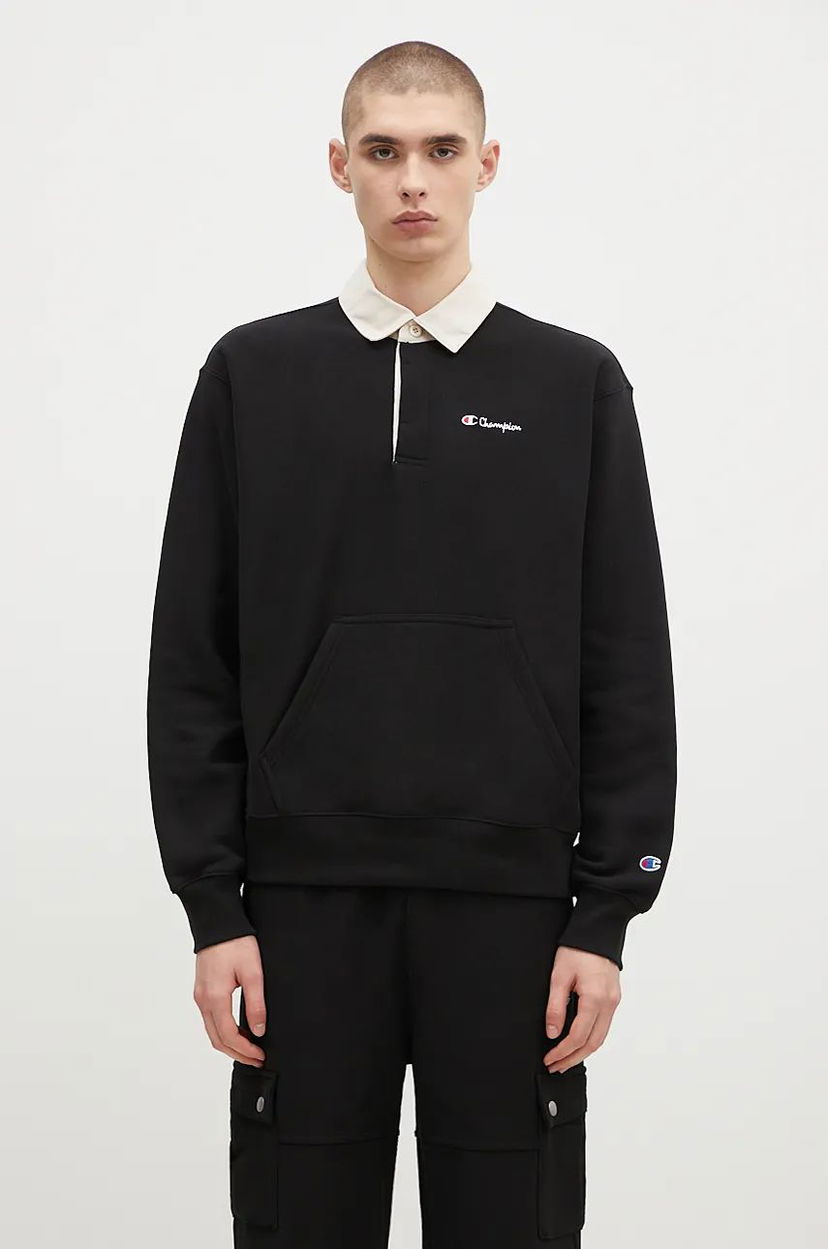 Суитчър Champion Polo Neck Sweatshirt Черно | 220708