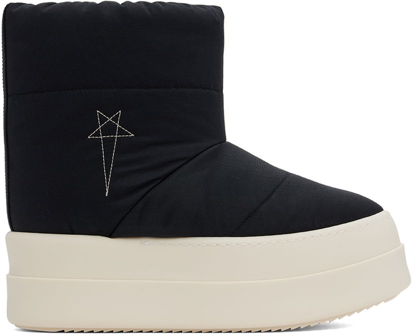 Кецове и обувки Rick Owens Porterville Mega Bumper Low Lunar Boots Черно | DS02D2839 MUPAM9