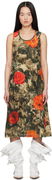 R13 Sleeveless Rose Print Midi Dress