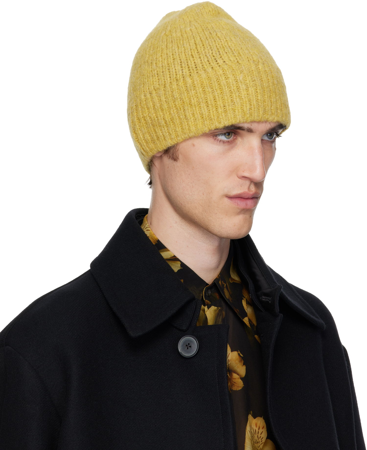 Шапка Dries Van Noten Dries Van Noten Alpaca Blend Beanie Жълто | 252-021231-2709, 1
