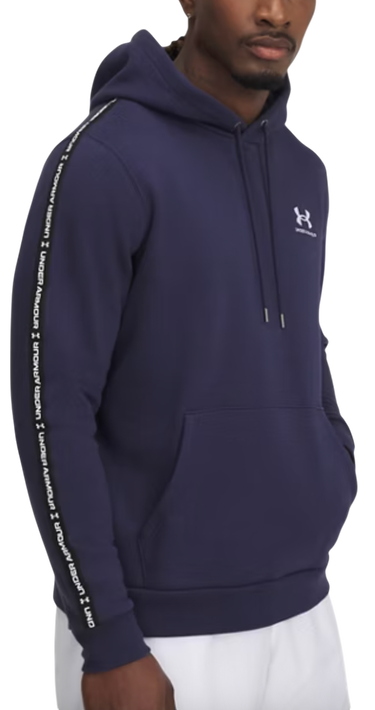 Суитчър Under Armour Under Armour UA Icon Fleece HD Taping Hoodie Тъмно синьо | 1389356-410, 0