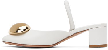 Кецове и обувки Gianvito Rossi Sphera 45 Slingback Pumps Бяло | G95456.45RIC.NXF, 2
