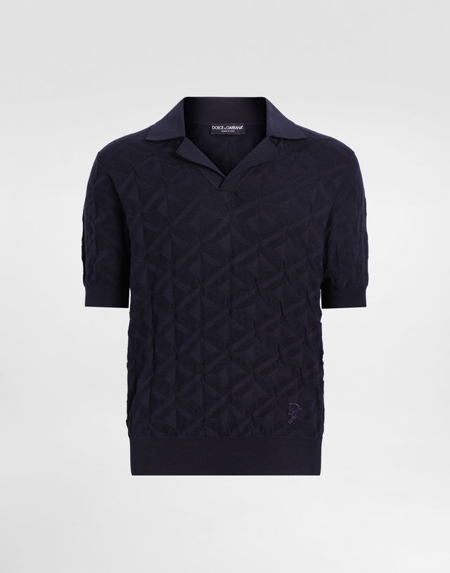 Dolce & Gabbana Silk Polo-Shirt with Logo Embroidery