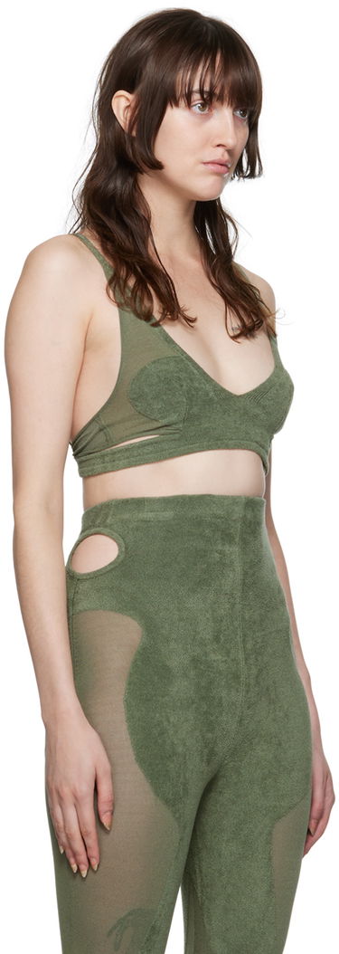 Сутиен Dion Lee Chenille Intarsia Bra Зелено | A7606P22, 1