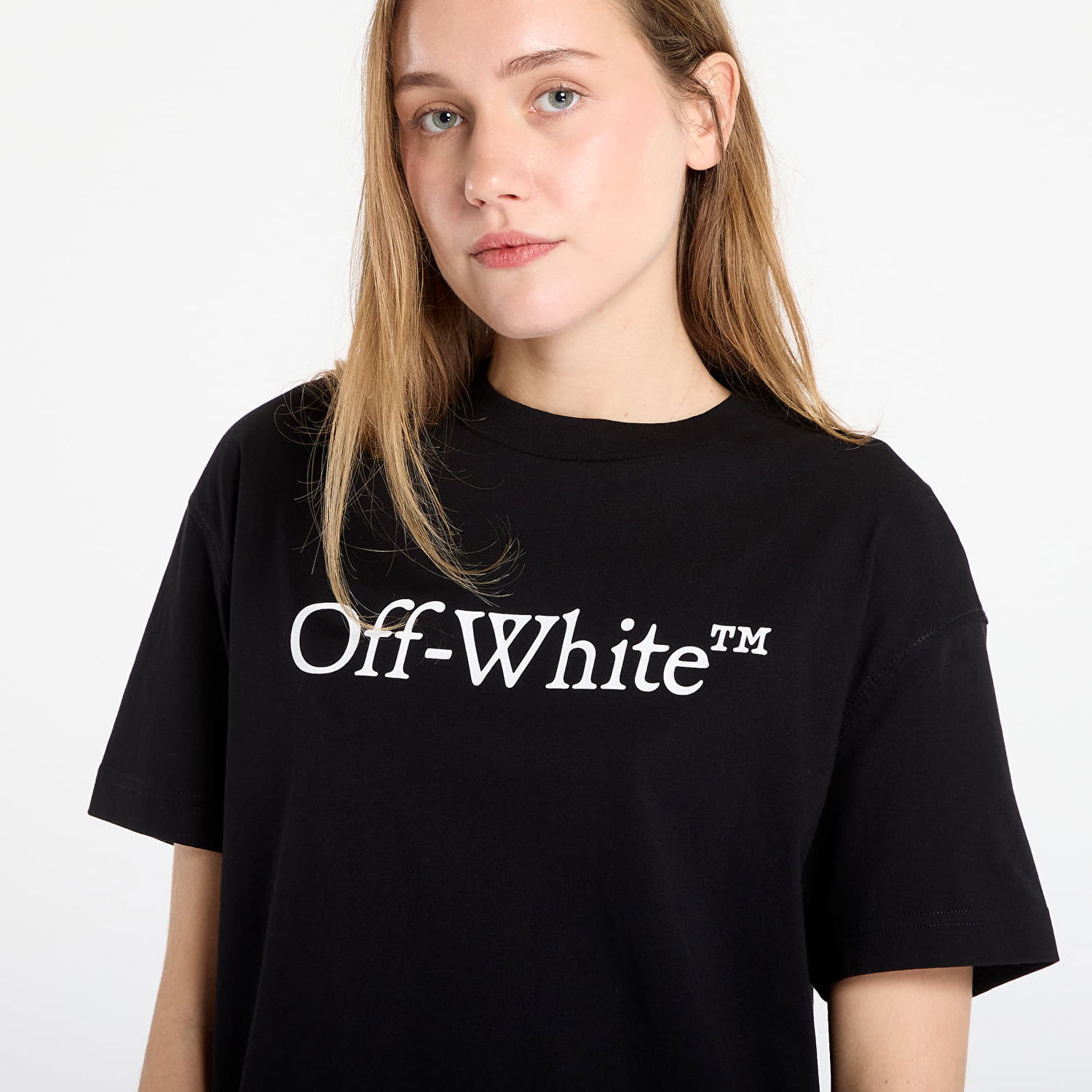 Тениска Off-White Big Logo Bookish Casual T-Shirt Черно | OWAA089C99JER0031001, 1