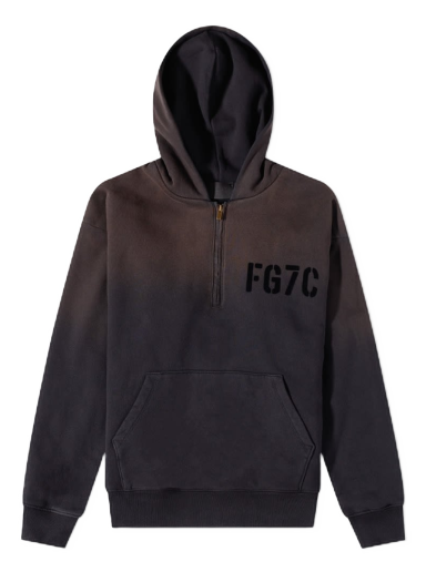 Суитчър Fear of God Half Zip Popover Hoody Vintage Черно | FG50-021FLC-010