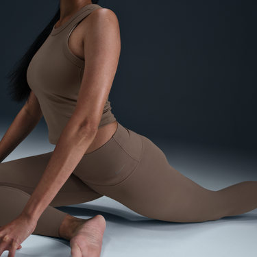 Клинове Nike Zenvy High-Waisted Gentle Support Leggings (Plus Size) Кафяво | DQ6013-233, 2
