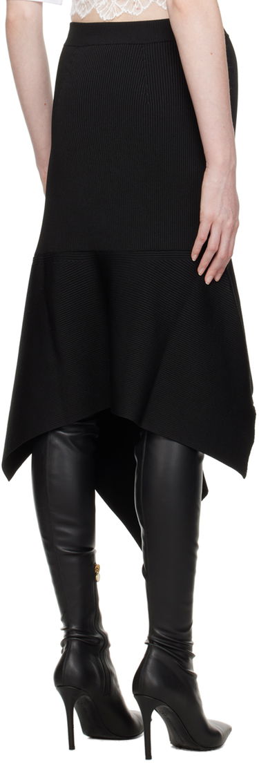 Пола Stella McCartney Stella McCartney Asymmetric Midi Knit Skirt Черно | 6K05093S2419, 2