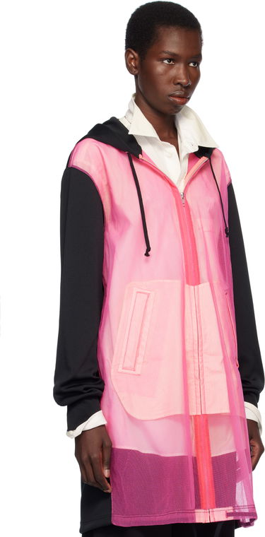 Суитчър Comme des Garçons Homme Plus Thick & Tulle Zip-Up Hoodie Розово | PO-T031-051, 1