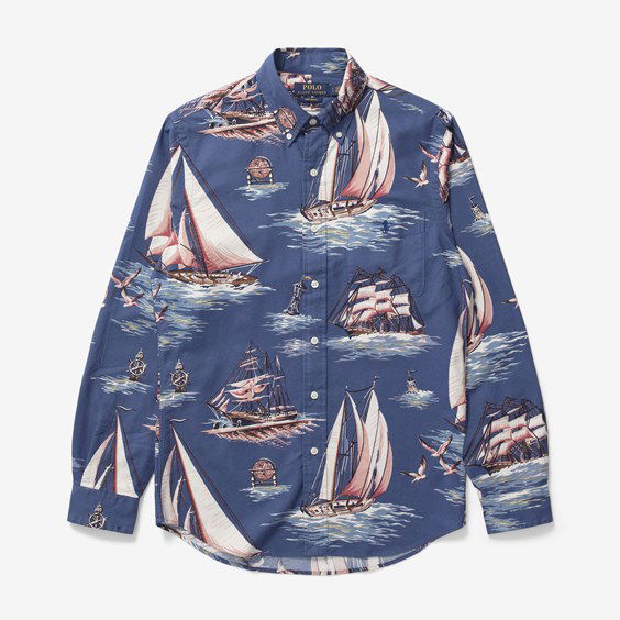 Риза Polo by Ralph Lauren Sport Shirt Синьо | 710914024001, 0