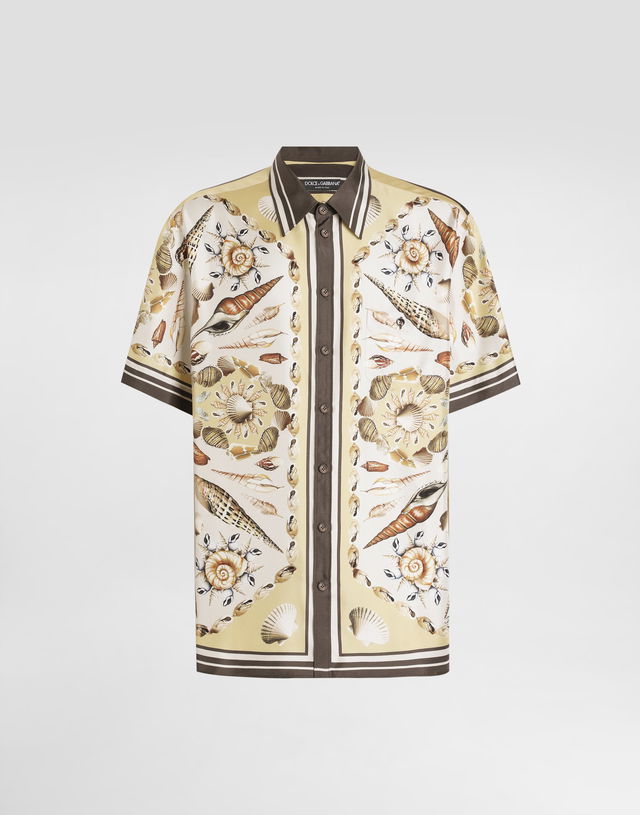 Printed Hawaii Silk Twill Shirt
