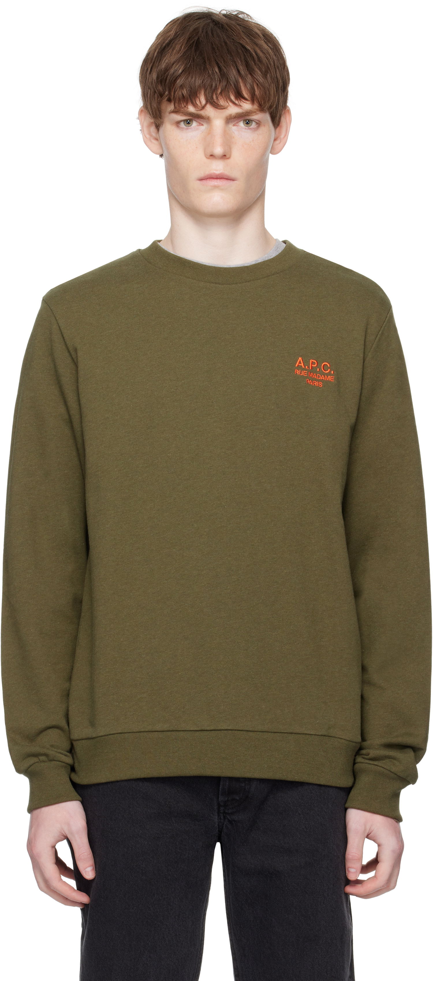 Суитчър A.P.C. A.P.C. Rue Madame Standard Sweatshirt Зелено | COHGR-M27913, 0