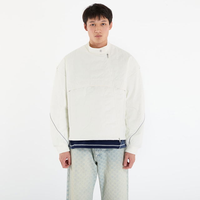 Motor Ave Racer Jacket UNISEX Off White/ Black