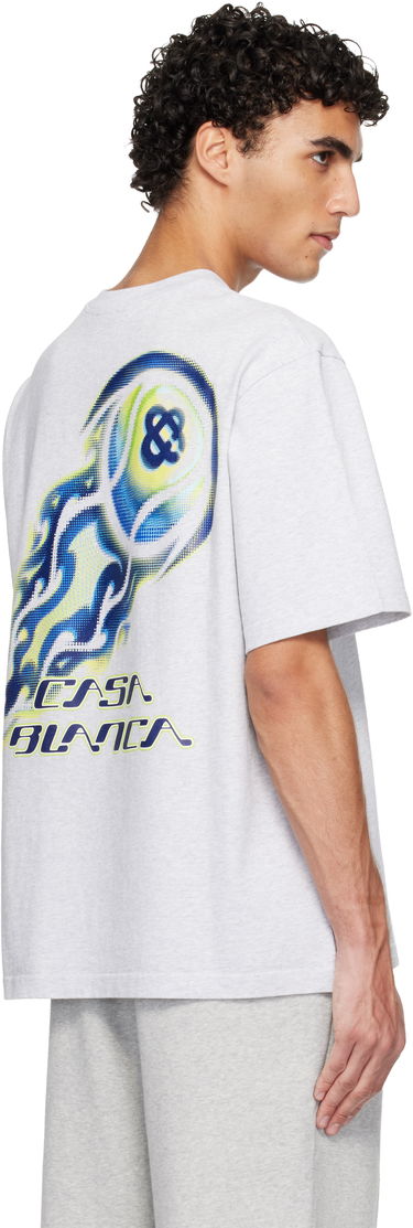 Тениска Casablanca Flaming Tennis Ball Oversized Short Sleeve T-shirt Сиво | M-SP26-JTS-044-02, 2