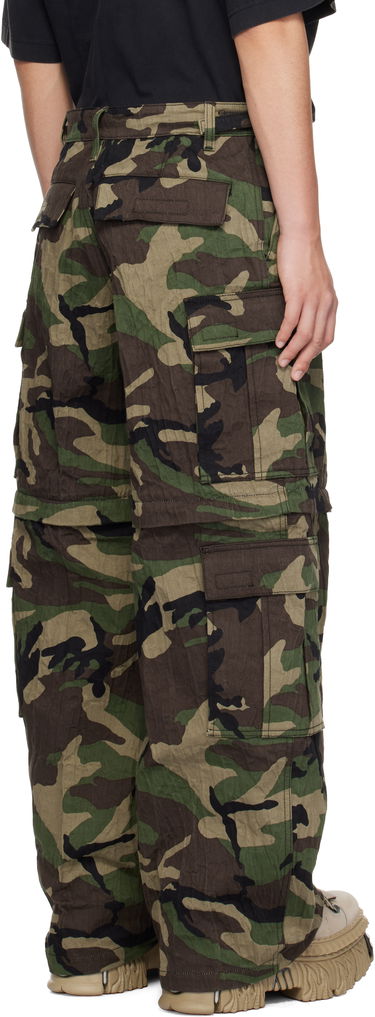 Карго панталони VETEMENTS Vetements Runway Metalized Wrinkled Cargo Pants Зелено | UA66PA100X, 2