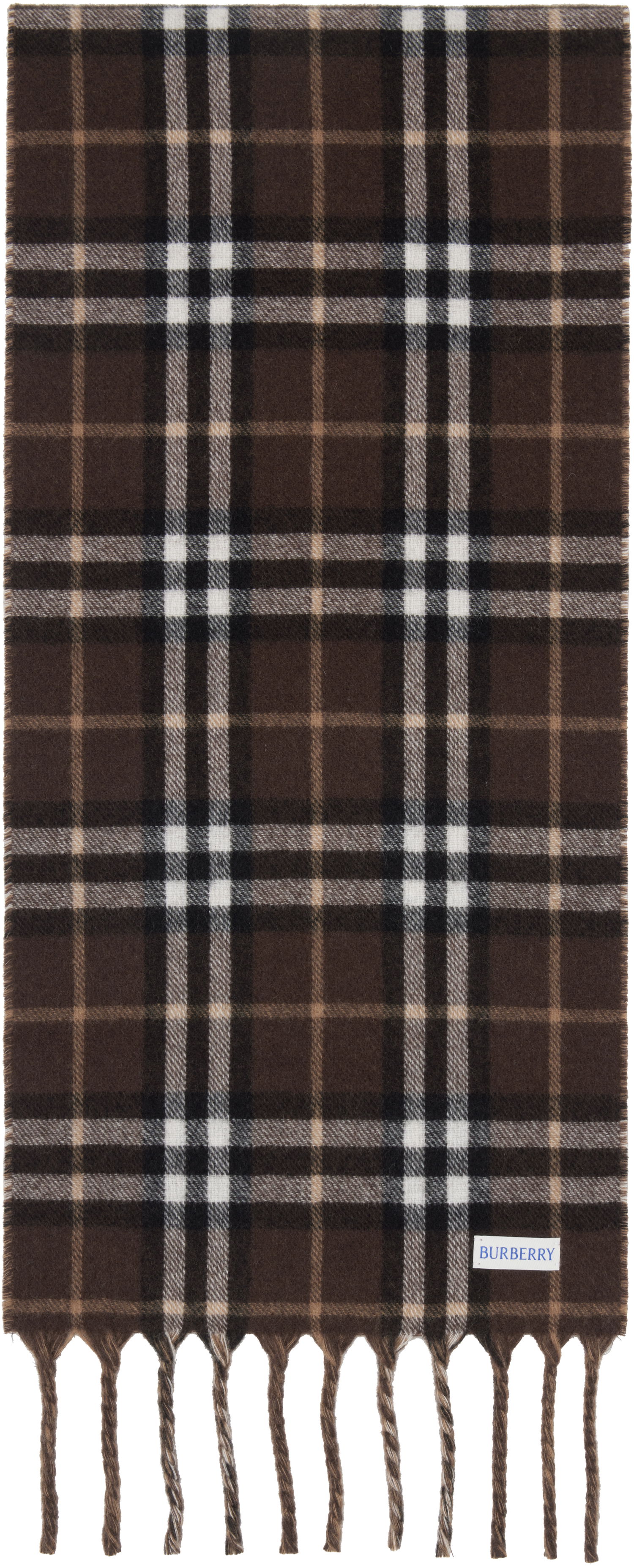 Шал Burberry Burberry Reversible Knight Stamp Scarf Кафяво | 8112977, 1