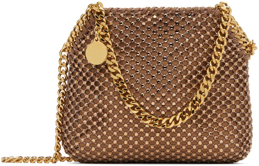 Дамска чанта Stella McCartney Stella McCartney Falabella Mini Chain Bag Кафяво | 700109WP0329