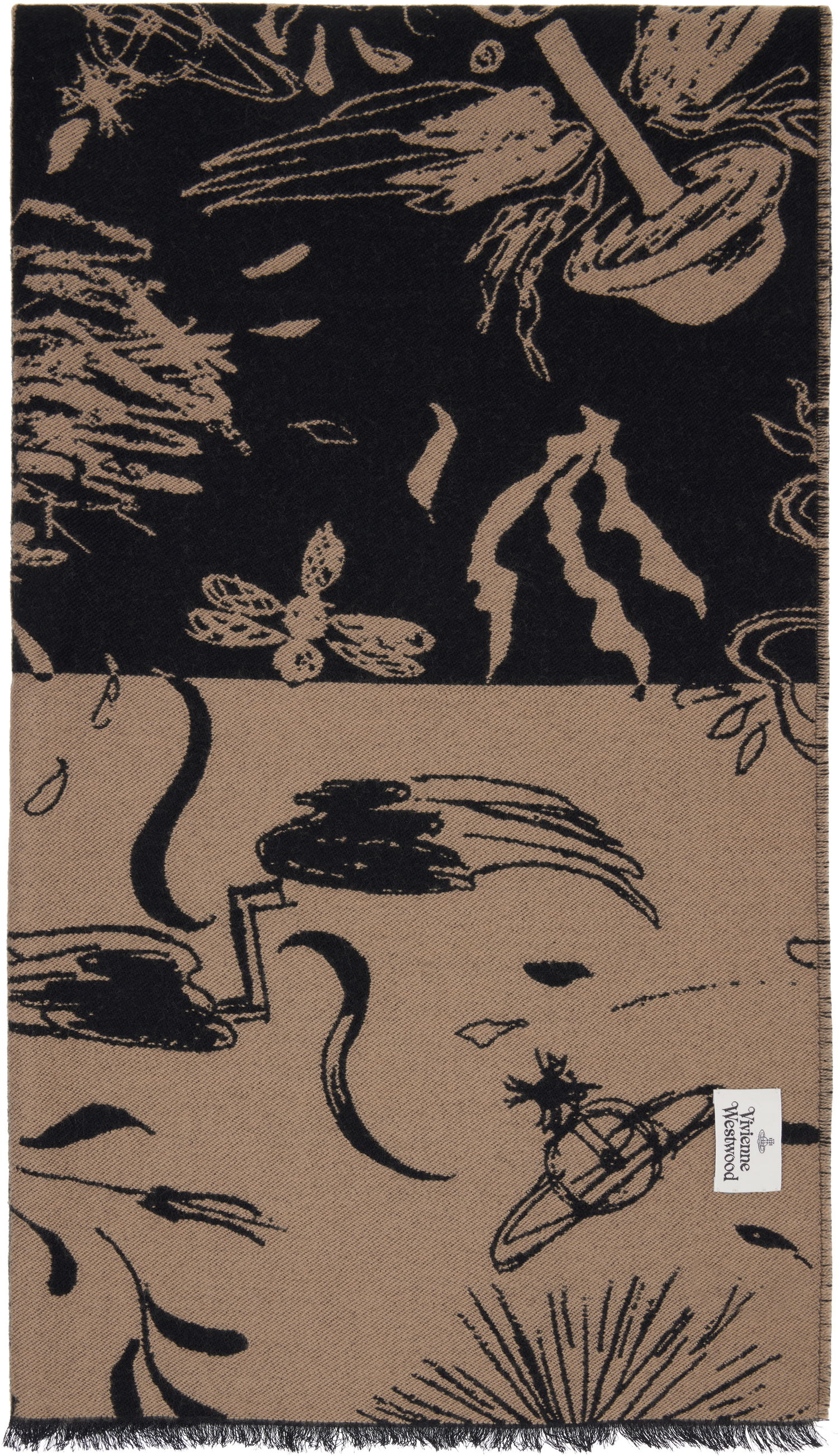 Шал Vivienne Westwood Graphic Orb Jacquard Fringed Scarf Многоцветен | 8103013J-W01AM-, 1