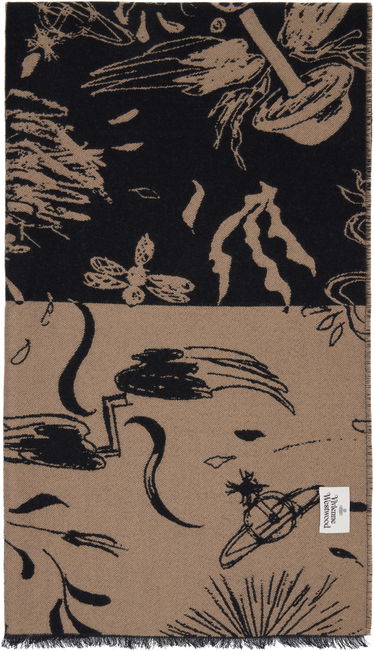 Шал Vivienne Westwood Graphic Orb Jacquard Fringed Scarf Многоцветен | 8103013J-W01AM-, 1