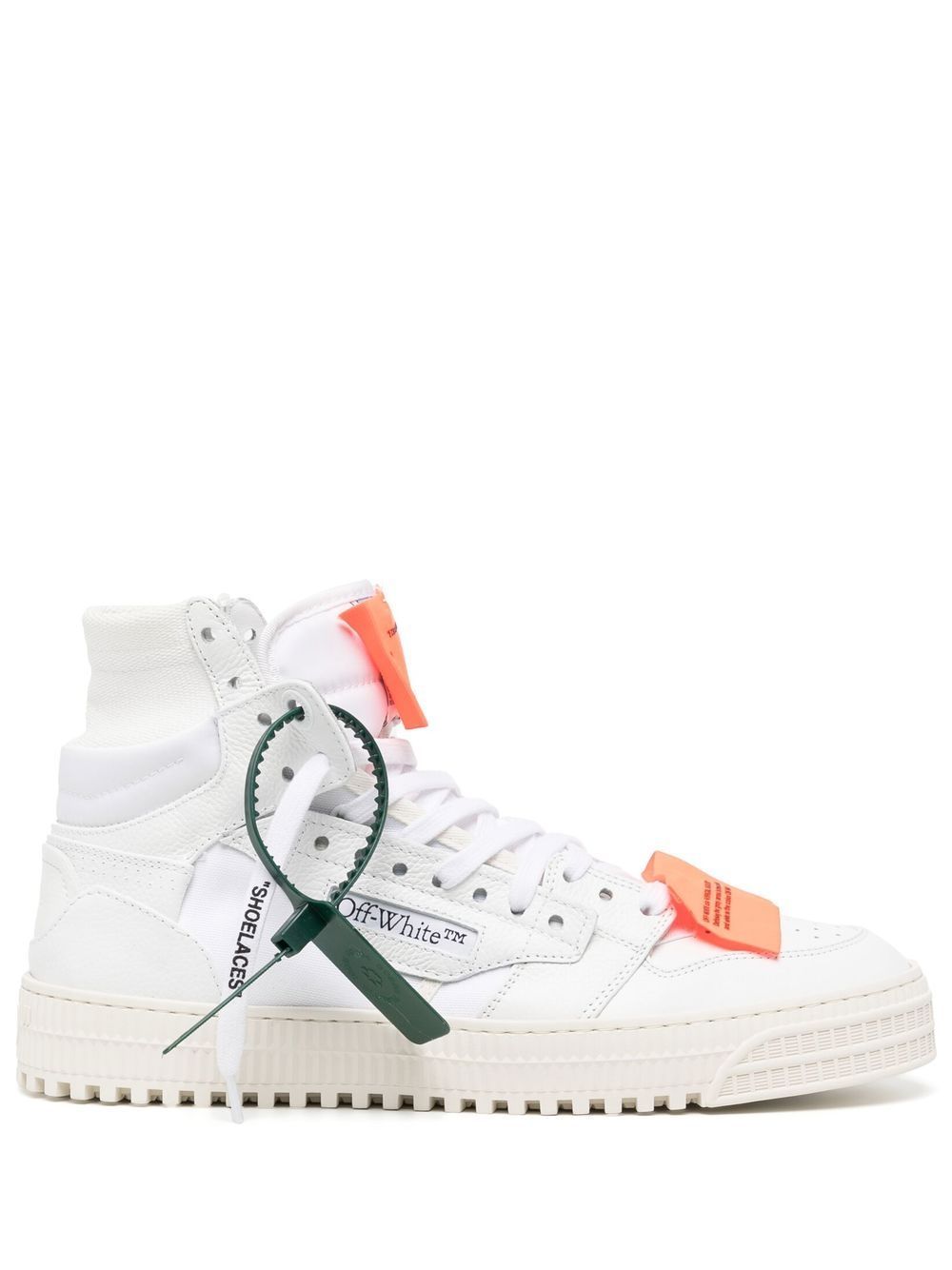 Кецове и обувки Off-White LEATHER HI TOP SNEAKERS Бяло | OMIA065C99LEA0010120, 0