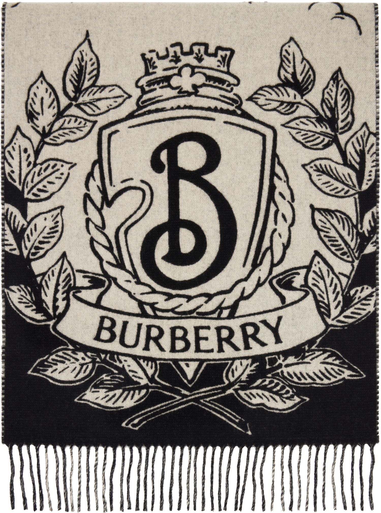 Шал Burberry Burberry Reversible Knight Crest Scarf Бежово | 8109372, 0