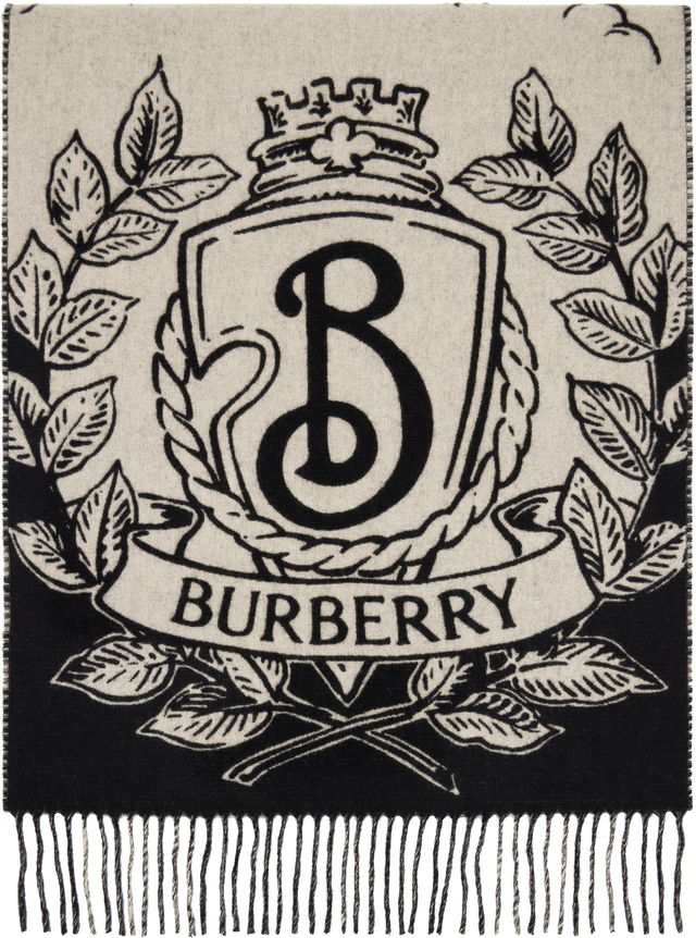Burberry Reversible Knight Crest Scarf