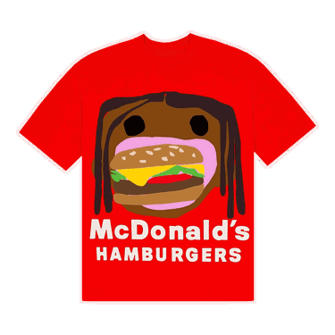 Тениска Cactus Jack by Travis Scott Cactus Plant Flea Market x Burger Mouth T-Shirt Червено | CJMD SS172 RED, 0