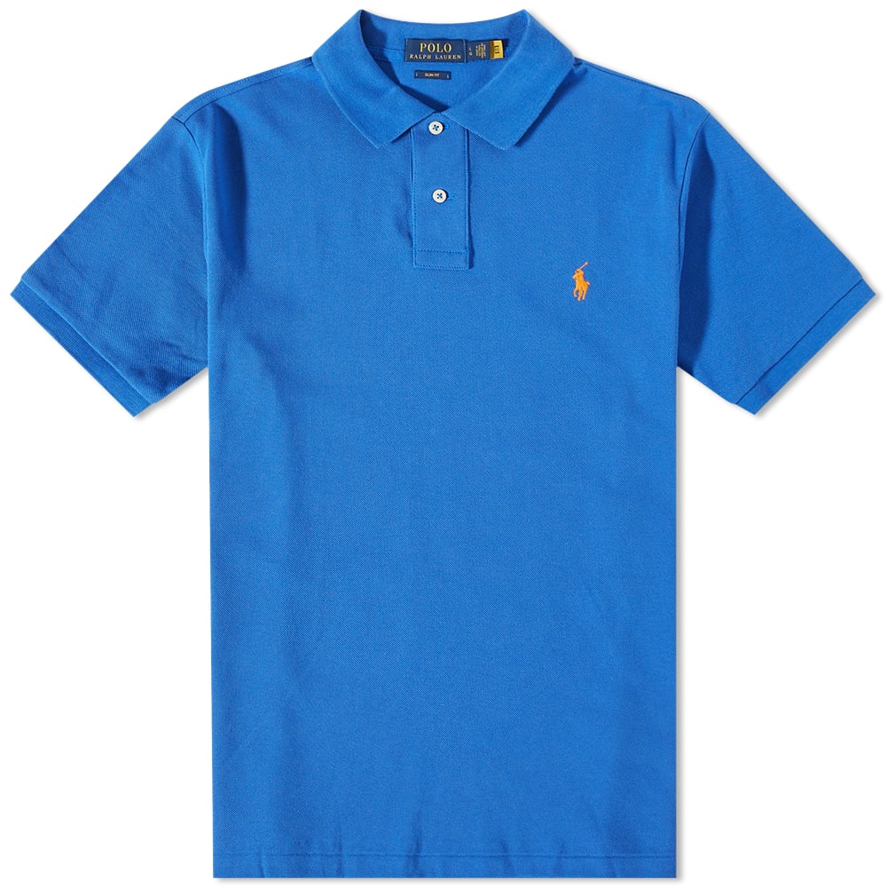 Поло тениска Polo by Ralph Lauren Slim Fit Polo Синьо | 710795080014, 0